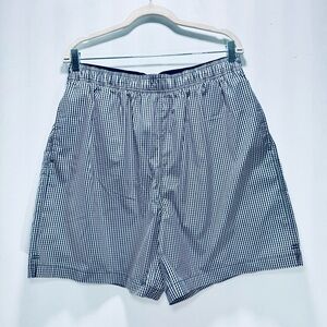 Daniel Cremieux Men’s Surf Gear  Shorts Swim Trunks Blue White Check NWOT Size L